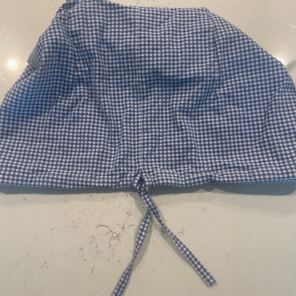 Pottery Barn Kids Sabrina Large Basket Liners - Blue and White Gingham